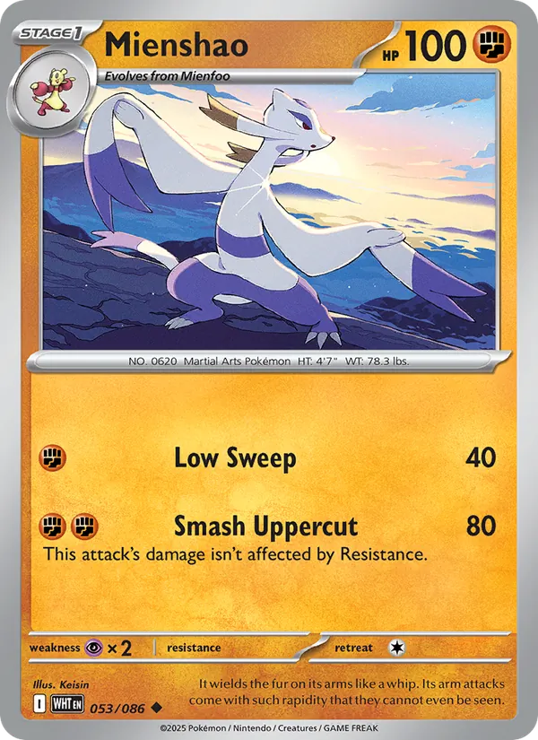Mienshao — White Flare #053 (Pokémon TCG card)