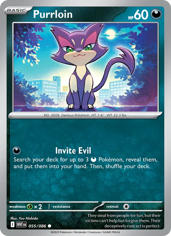 Purrloin — White Flare #055 (Pokémon TCG card)