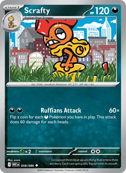 Scrafty (White Flare #058)