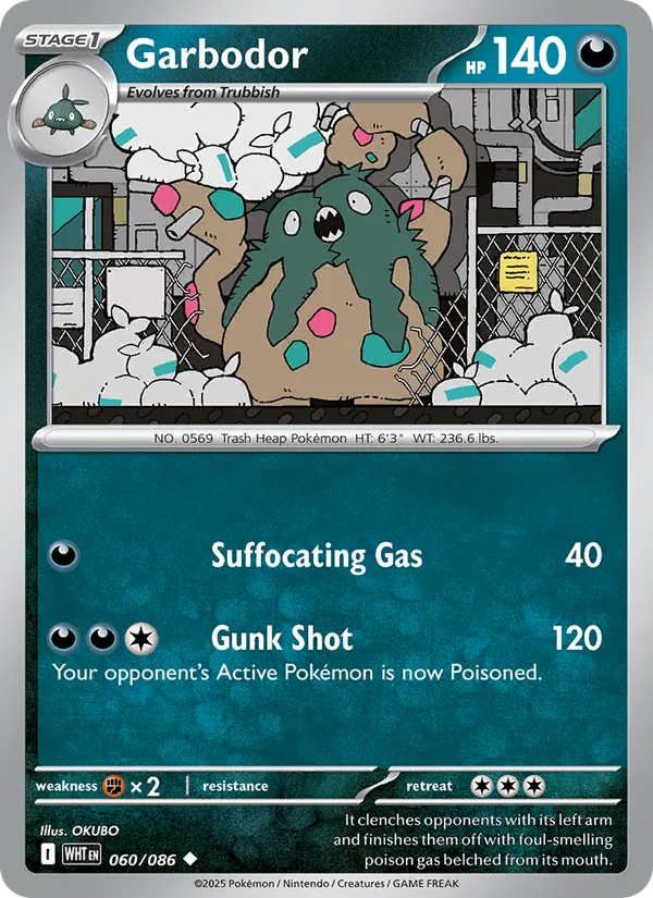 Garbodor — White Flare #060 (Pokémon TCG card)