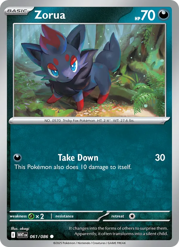 Zorua — White Flare #061 (Pokémon TCG card)