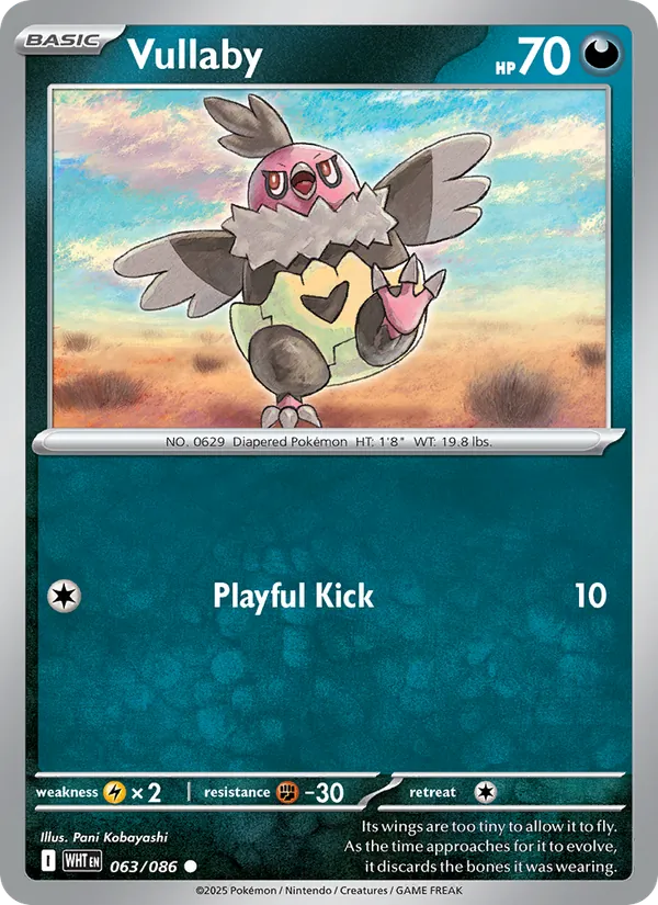 Vullaby — White Flare #063 (Pokémon TCG card)