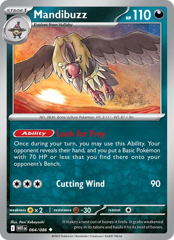 Mandibuzz — White Flare #064 (Pokémon TCG card)