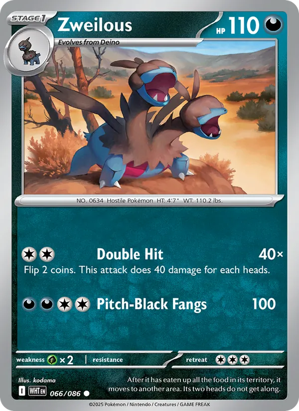 Zweilous — White Flare #066 (Pokémon TCG card)