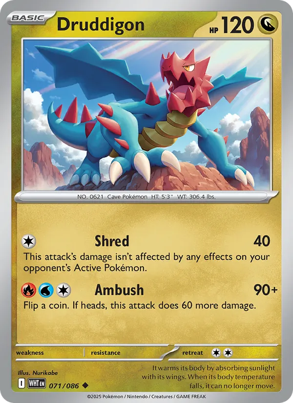 Druddigon — White Flare #071 (Pokémon TCG card)