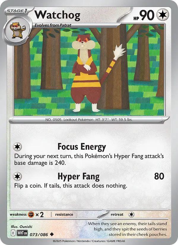 Watchog — White Flare #073 (Pokémon TCG card)