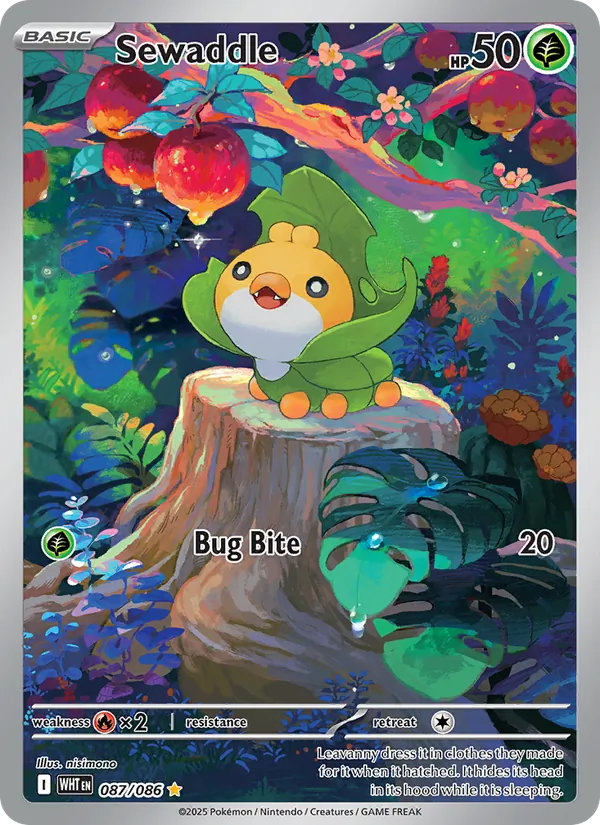 Sewaddle — White Flare #087 (Pokémon TCG card)