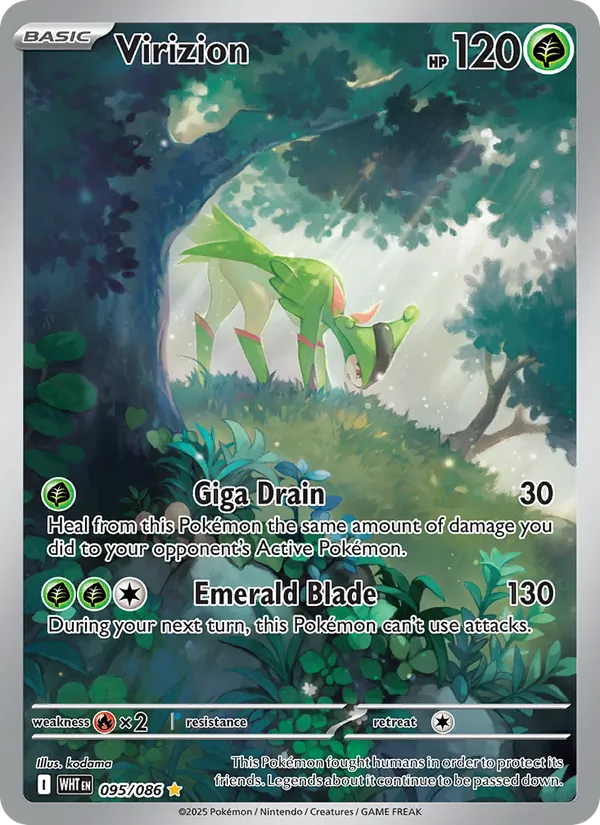 Virizion — White Flare #095 (Pokémon TCG card)