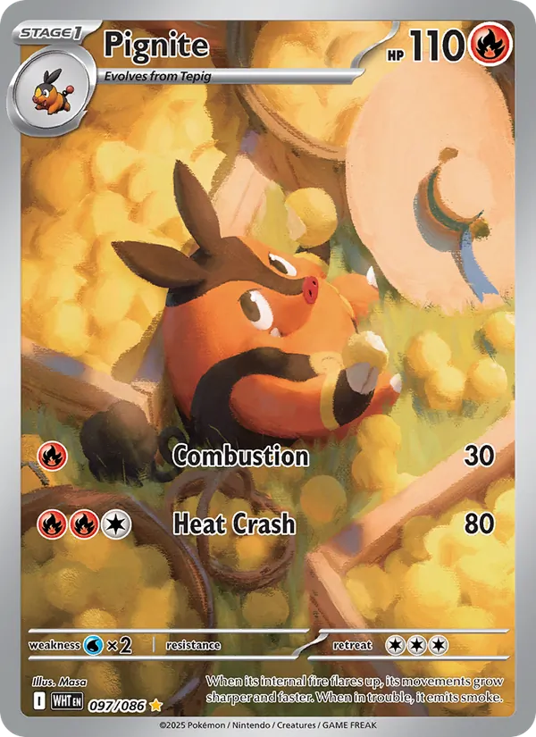 Pignite — White Flare #097 (Pokémon TCG card)