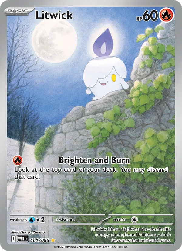 Litwick — White Flare #101 (Pokémon TCG card)