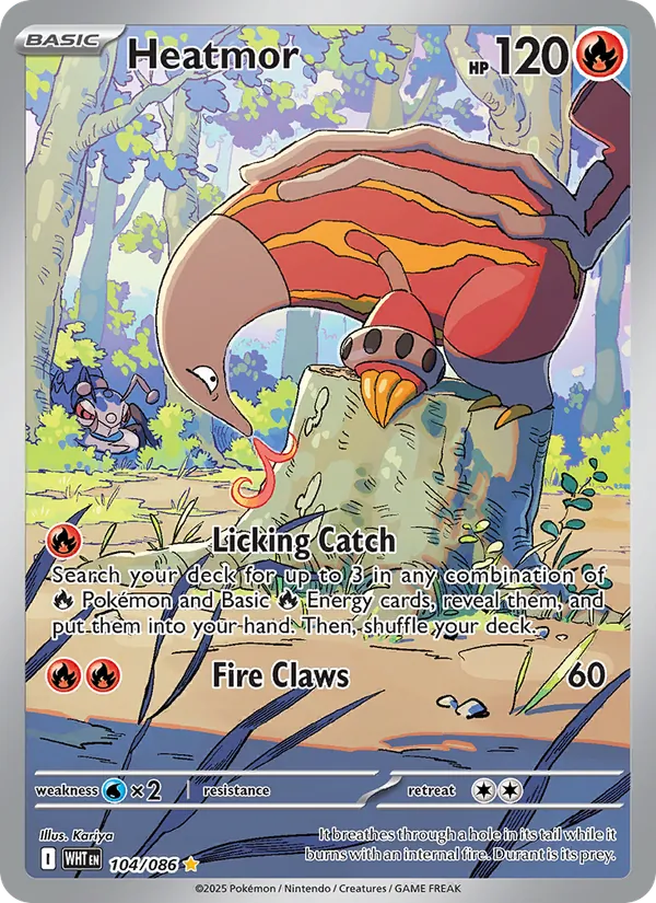 Heatmor — White Flare #104 (Pokémon TCG card)