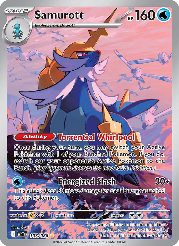 Samurott — White Flare #107 (Pokémon TCG card)