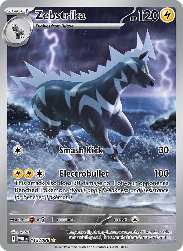 Zebstrika — White Flare #115 (Pokémon TCG card)