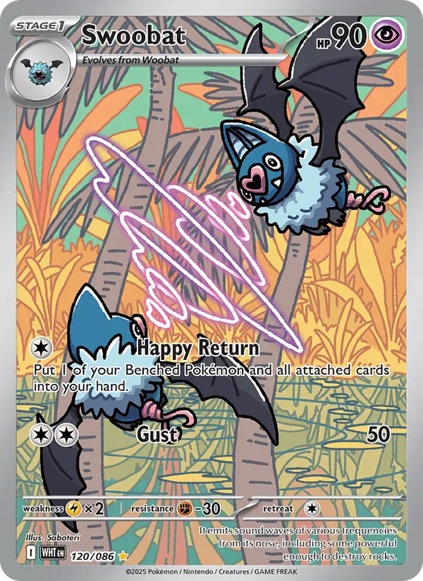 Swoobat — White Flare #120 (Pokémon TCG card)