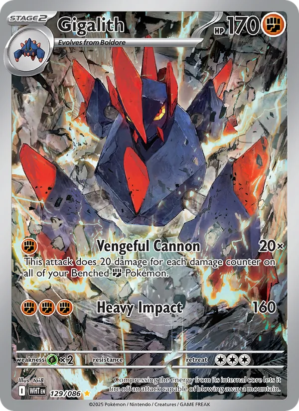 Gigalith — White Flare #129 (Pokémon TCG card)
