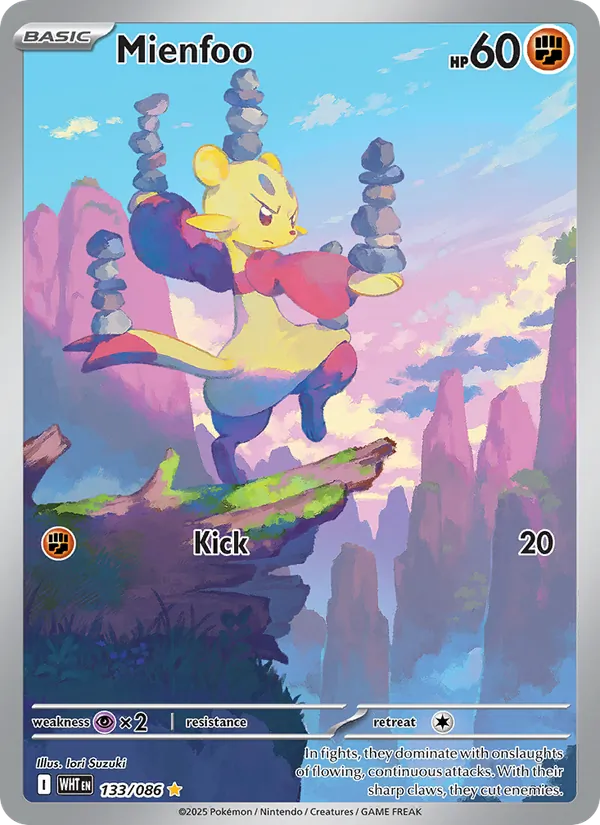 Mienfoo — White Flare #133 (Pokémon TCG card)