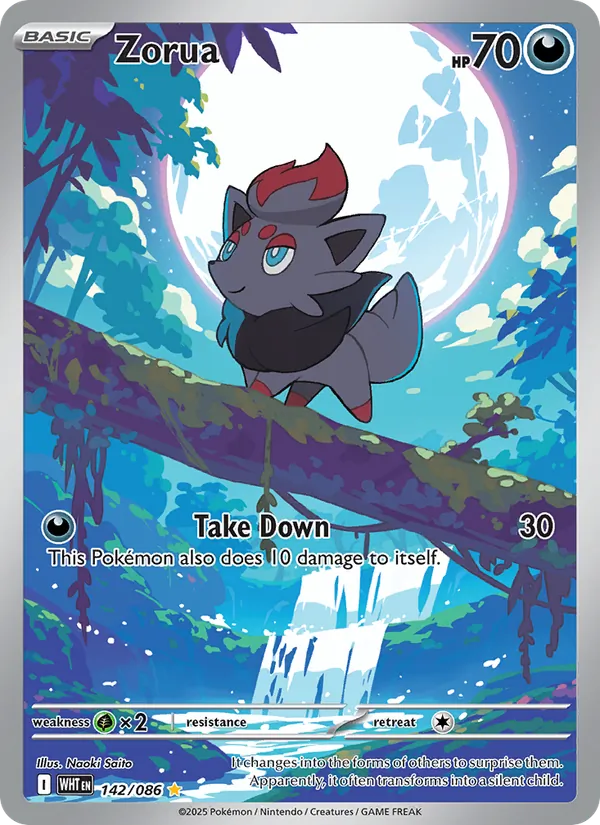 Zorua — White Flare #142 (Pokémon TCG card)