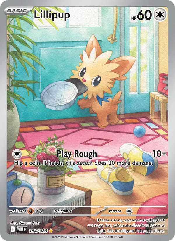 Lillipup — White Flare #154 (Pokémon TCG card)