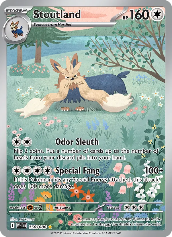 Stoutland — White Flare #156 (Pokémon TCG card)