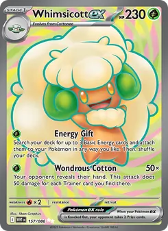 Whimsicott ex (White Flare #157)