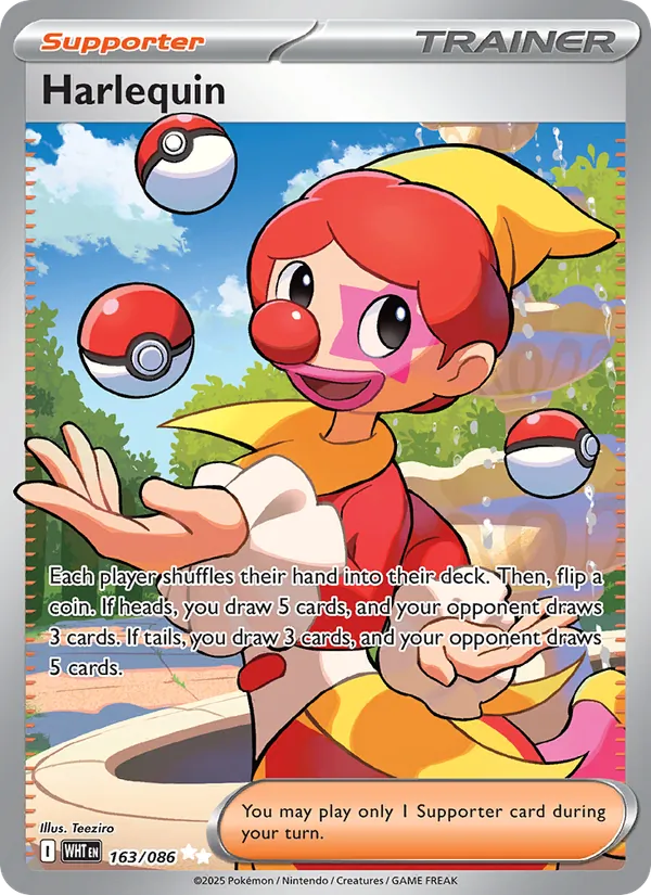 Harlequin — White Flare #163 (Pokémon TCG card)