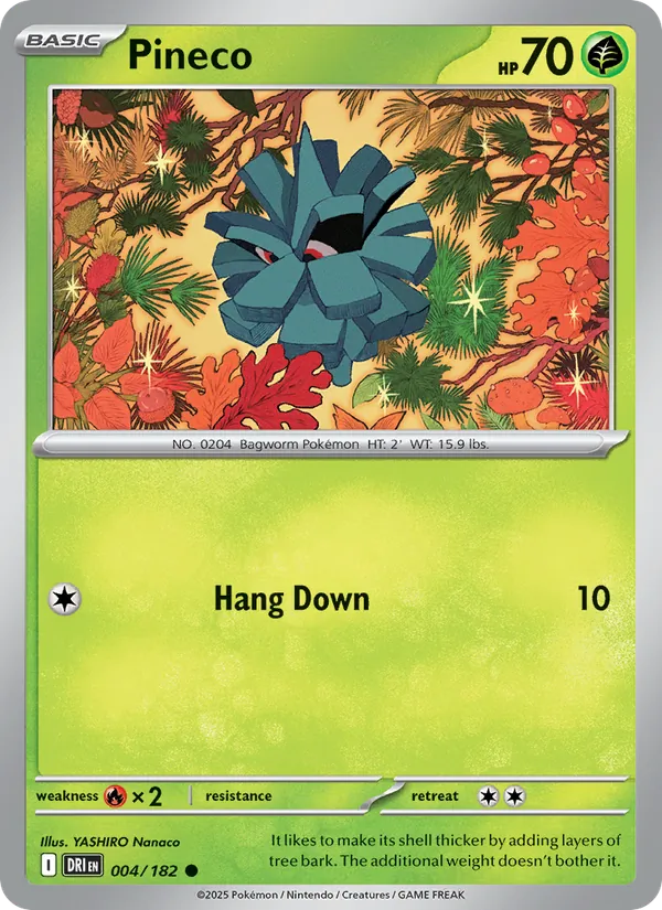 Pineco — Destined Rivals #004 (Pokémon TCG card)