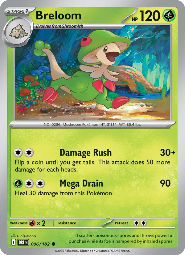 Breloom — Destined Rivals #006 (Pokémon TCG card)