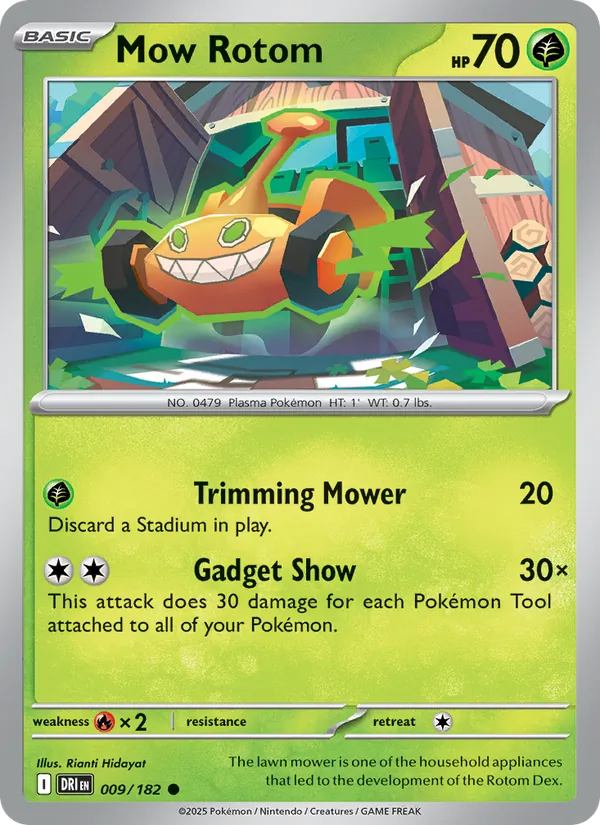 Mow Rotom — Destined Rivals #009 (Pokémon TCG card)