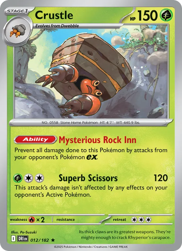 Crustle — Destined Rivals #012 (Pokémon TCG card)
