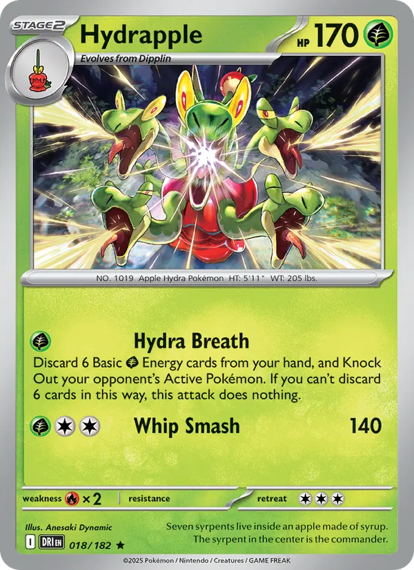 Hydrapple — Destined Rivals #018 (Pokémon TCG card)