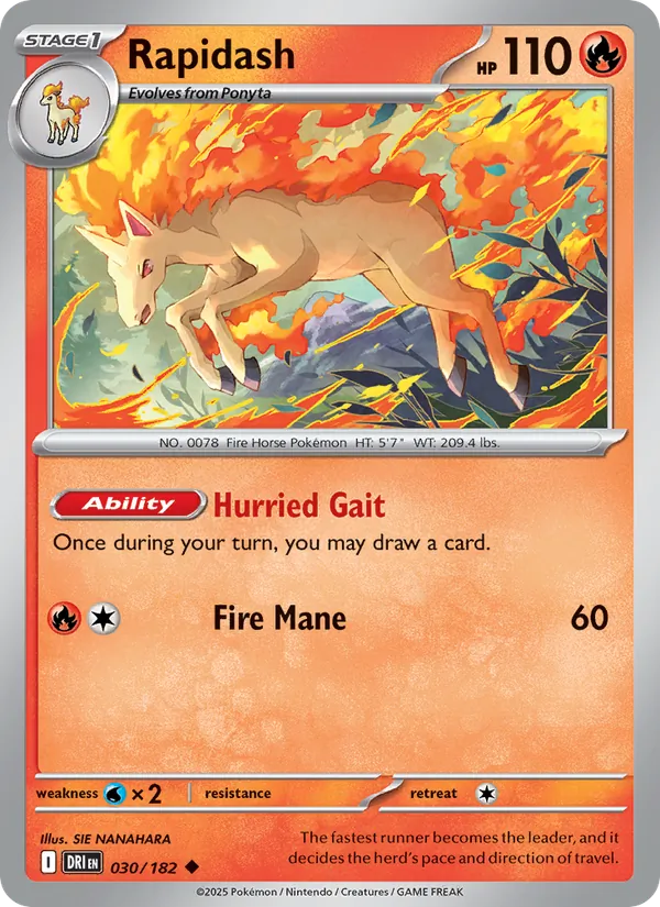 Rapidash — Destined Rivals #030 (Pokémon TCG card)