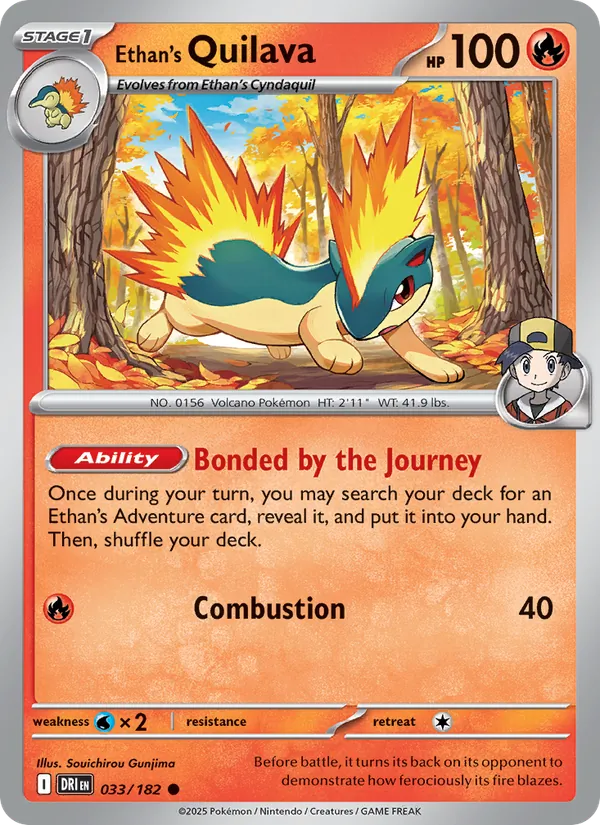 Ethan's Quilava — Destined Rivals #033 (Pokémon TCG card)
