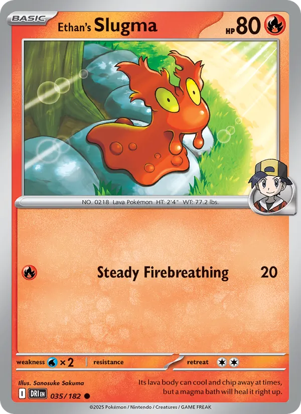 Ethan's Slugma — Destined Rivals #035 (Pokémon TCG card)