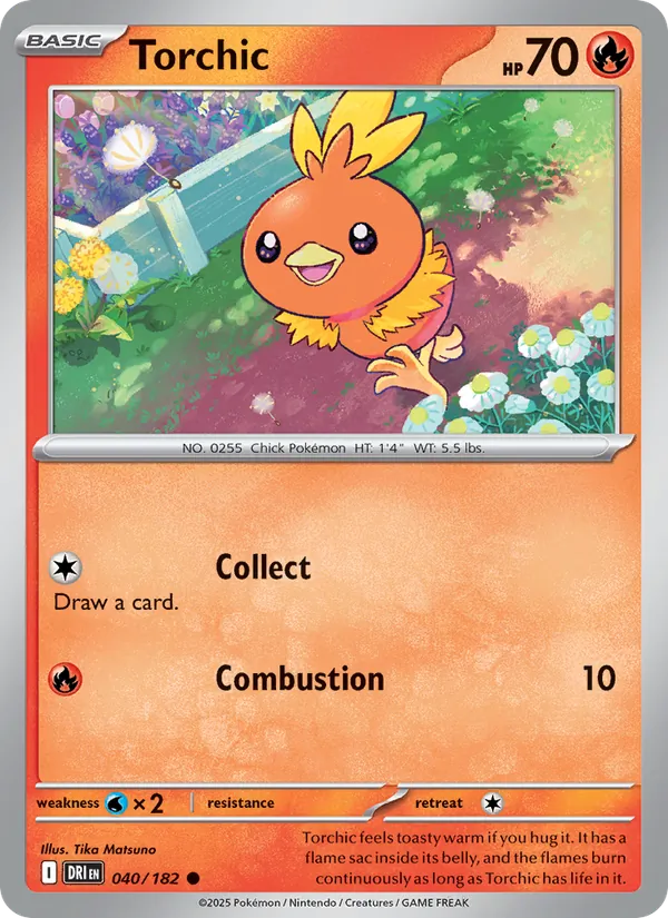 Torchic — Destined Rivals #040 (Pokémon TCG card)