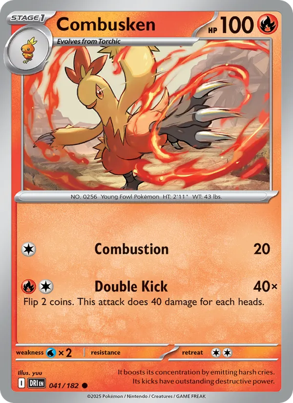 Combusken — Destined Rivals #041 (Pokémon TCG card)