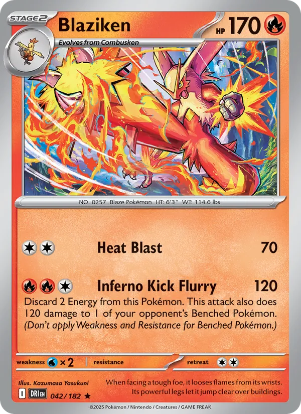 Blaziken — Destined Rivals #042 (Pokémon TCG card)