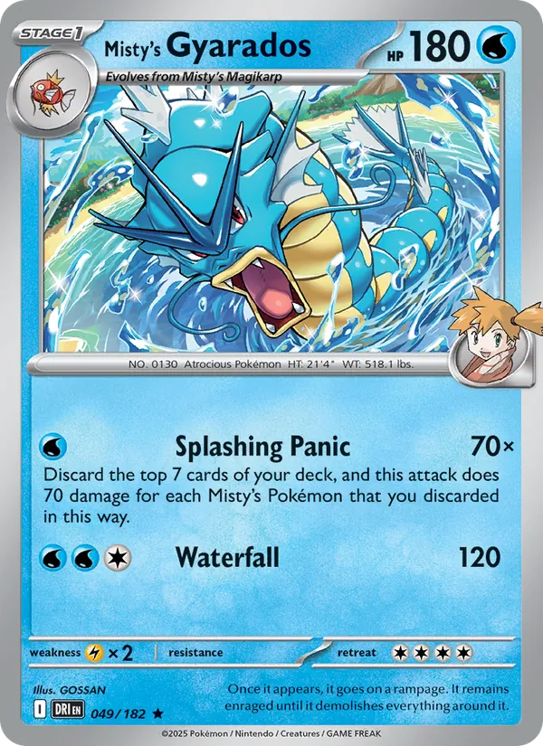 Misty's Gyarados — Destined Rivals #049 (Pokémon TCG card)