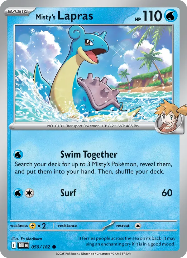 Misty's Lapras — Destined Rivals #050 (Pokémon TCG card)
