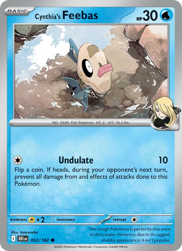 Cynthia's Feebas — Destined Rivals #052 (Pokémon TCG card)