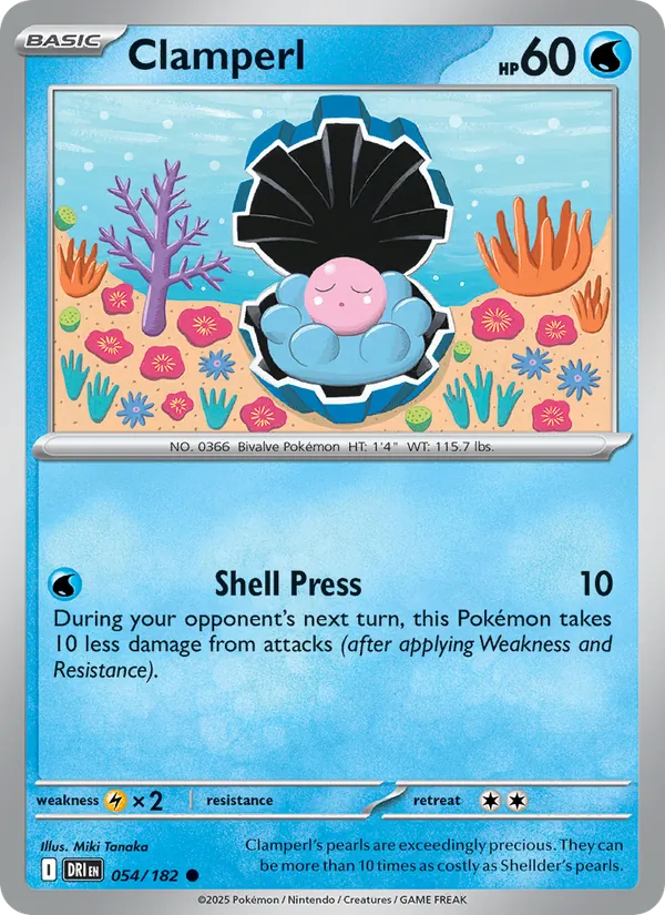 Clamperl — Destined Rivals #054 (Pokémon TCG card)