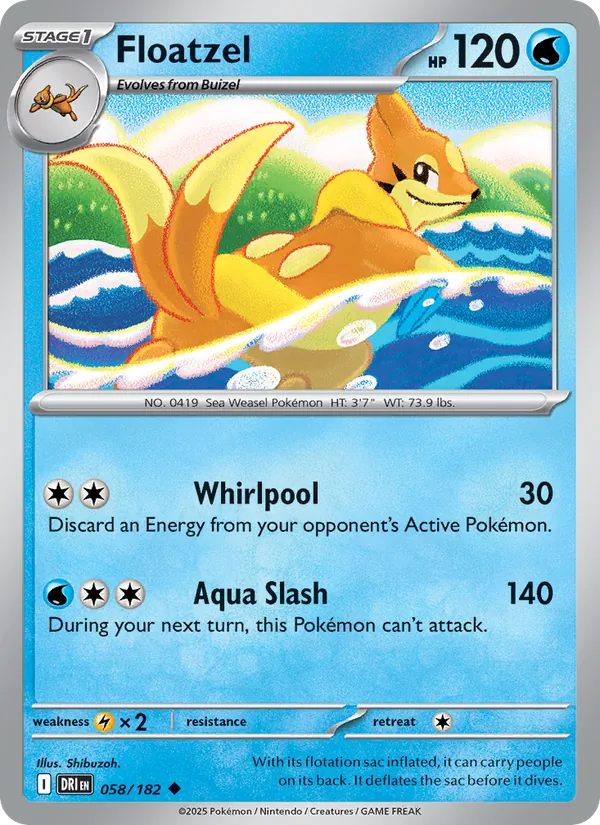 Floatzel — Destined Rivals #058 (Pokémon TCG card)