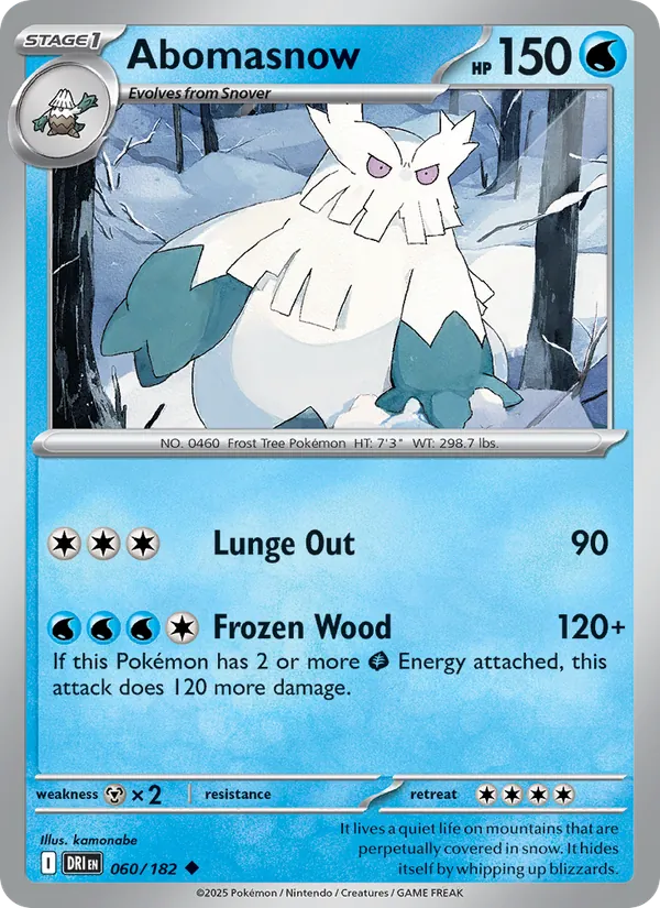Abomasnow — Destined Rivals #060 (Pokémon TCG card)