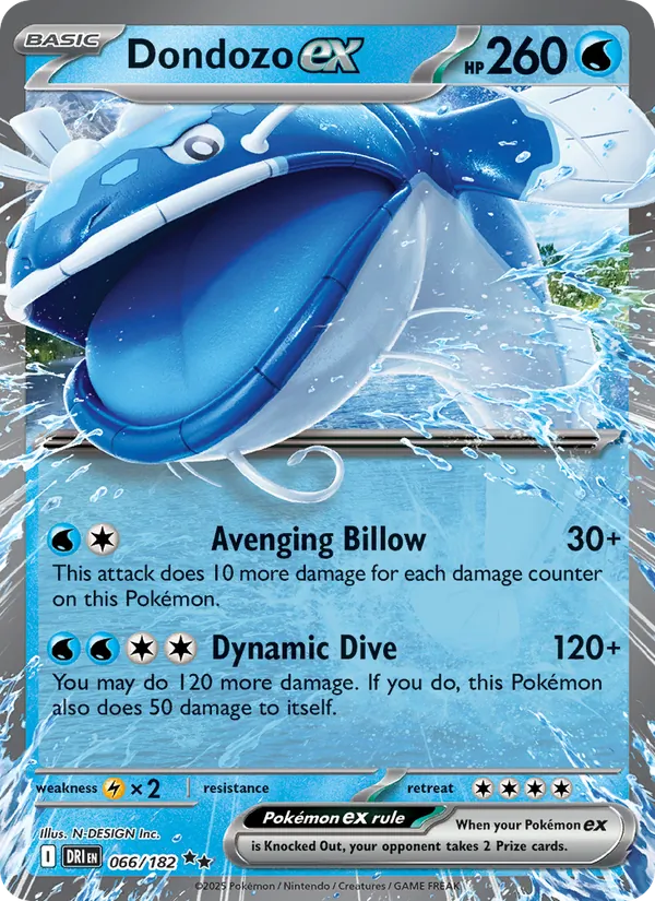 Dondozo ex — Destined Rivals #066 (Pokémon TCG card)