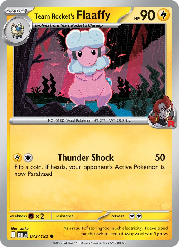 Team Rocket's Flaaffy — Destined Rivals #073 (Pokémon TCG card)