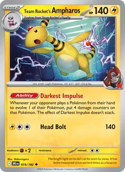 Team Rocket's Ampharos (Destined Rivals #074)