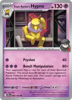 Team Rocket's Hypno (Destined Rivals #080)