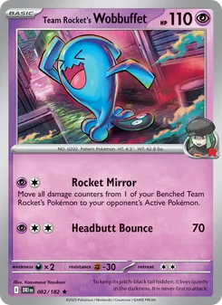 Team Rocket's Wobbuffet (Destined Rivals #082)