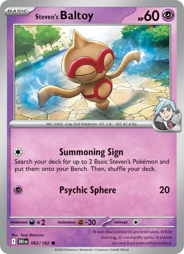 Steven's Baltoy — Destined Rivals #083 (Pokémon TCG card)
