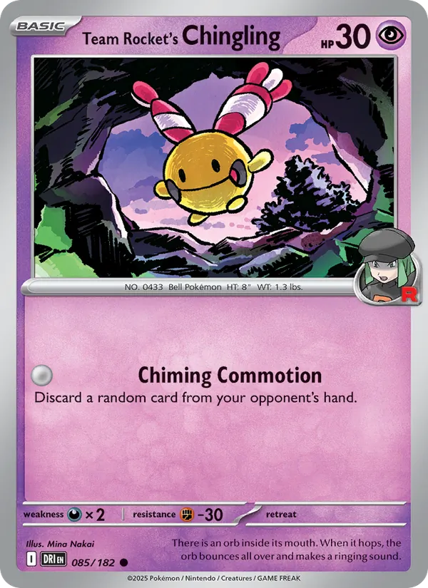 Team Rocket's Chingling — Destined Rivals #085 (Pokémon TCG card)