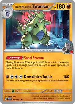Team Rocket's Tyranitar (Destined Rivals #096)